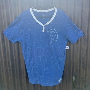 Disney Parks Quarter Button Blue Shirt